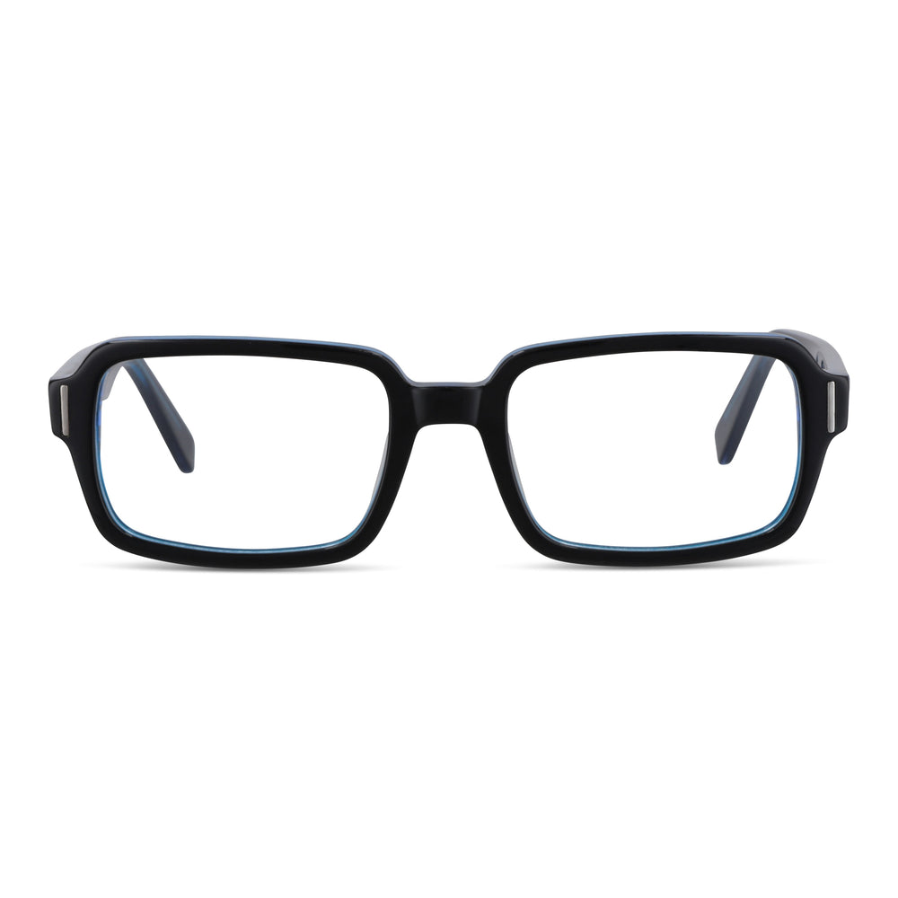 Eyeglasses optical lenses rectangular clasicos larges black optical for men and women Bonoboss #color_azul