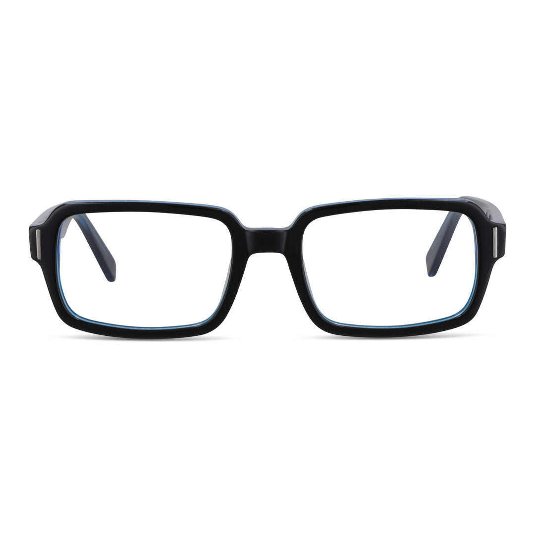 Eyeglasses optical lenses rectangular clasicos larges black optical for men and women Bonoboss #color_azul