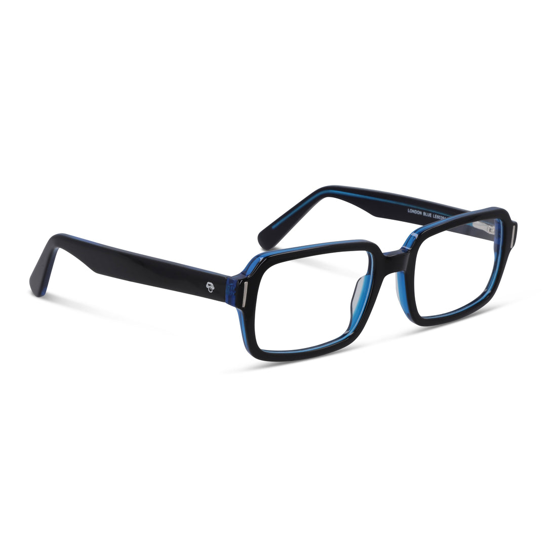 Eyeglasses optical lenses rectangular clasicos larges black optical for men and women Bonoboss #color_azul