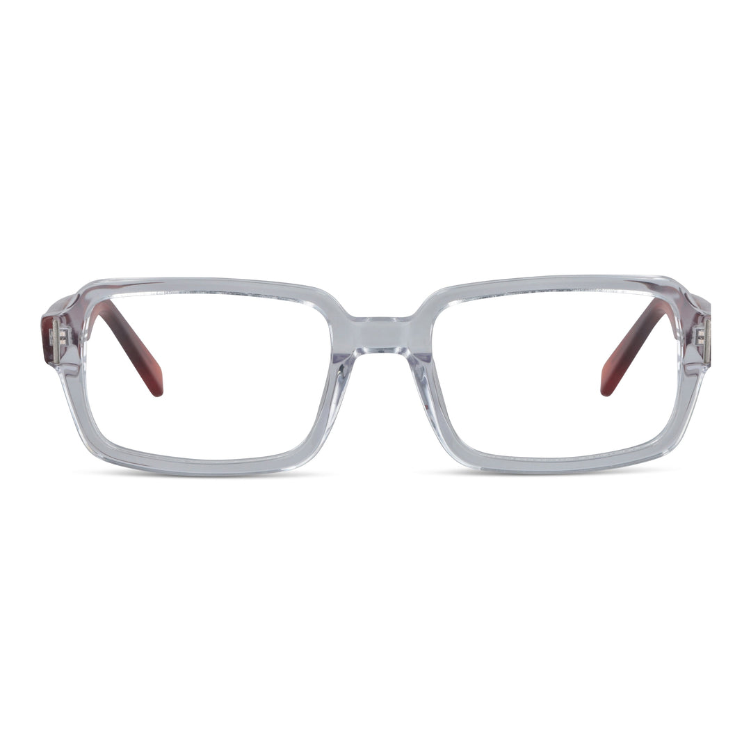 Eyeglasses optical lenses rectangular clears optical for men and women Bonoboss #color_crystal-carey