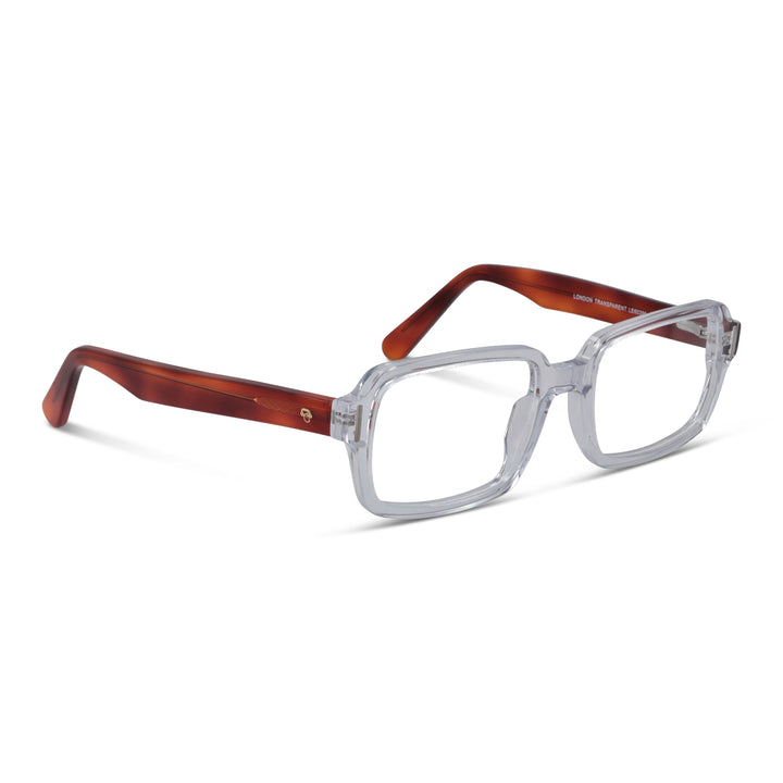 Eyeglasses optical lenses rectangular clears optical for men and women Bonoboss #color_crystal-carey