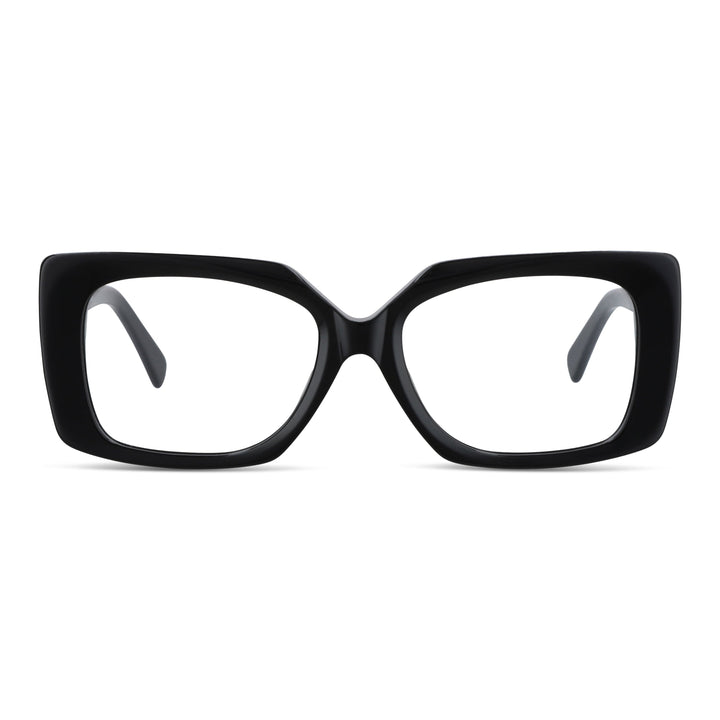 Eyeglasses oversize xl larges for men and women square acetate livianos comodos baratos Bonoboss #color_negro