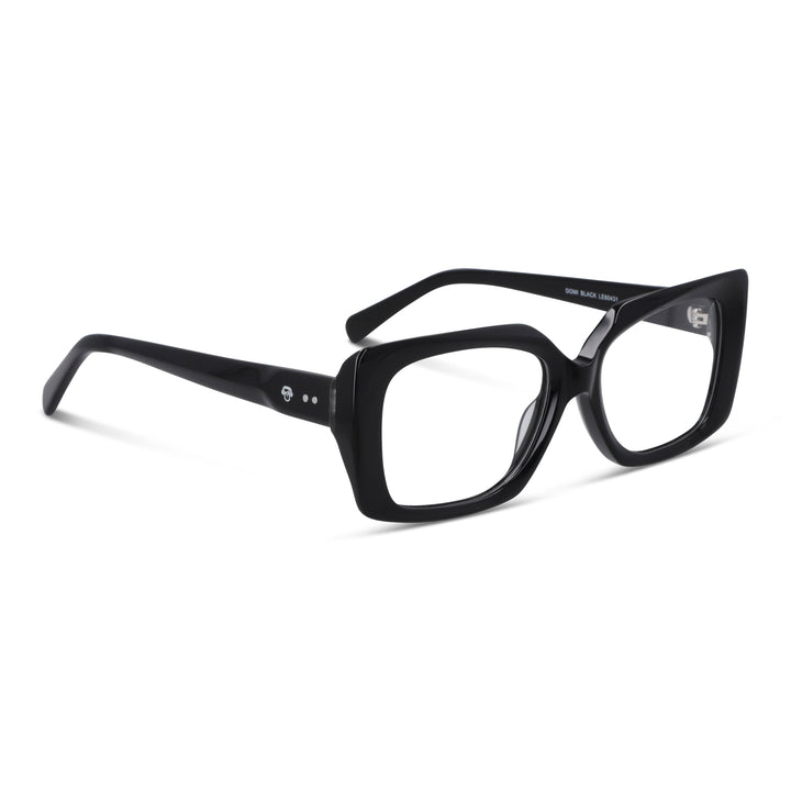 Eyeglasses oversize xl larges for men and women square acetate livianos comodos baratos Bonoboss #color_negro
