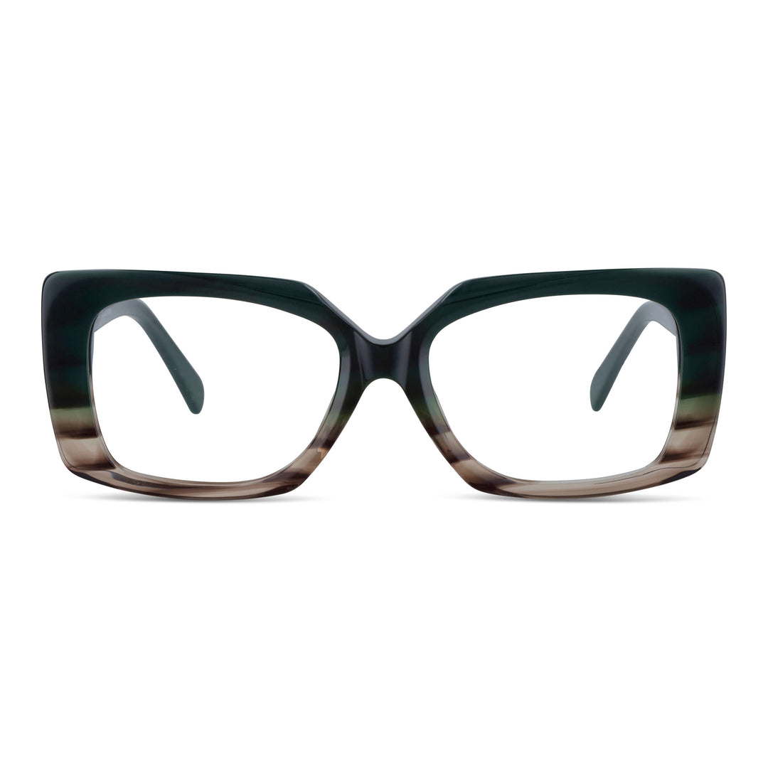Eyeglasses oversize xl larges for men and women square acetate livianos comodos baratos Bonoboss #color_honey-green