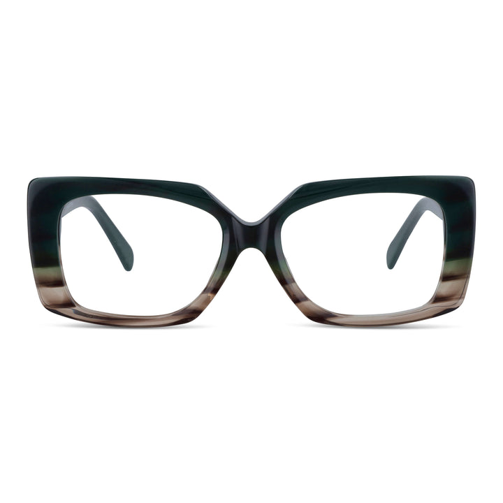 Eyeglasses oversize xl larges for men and women square acetate livianos comodos baratos Bonoboss #color_honey-green