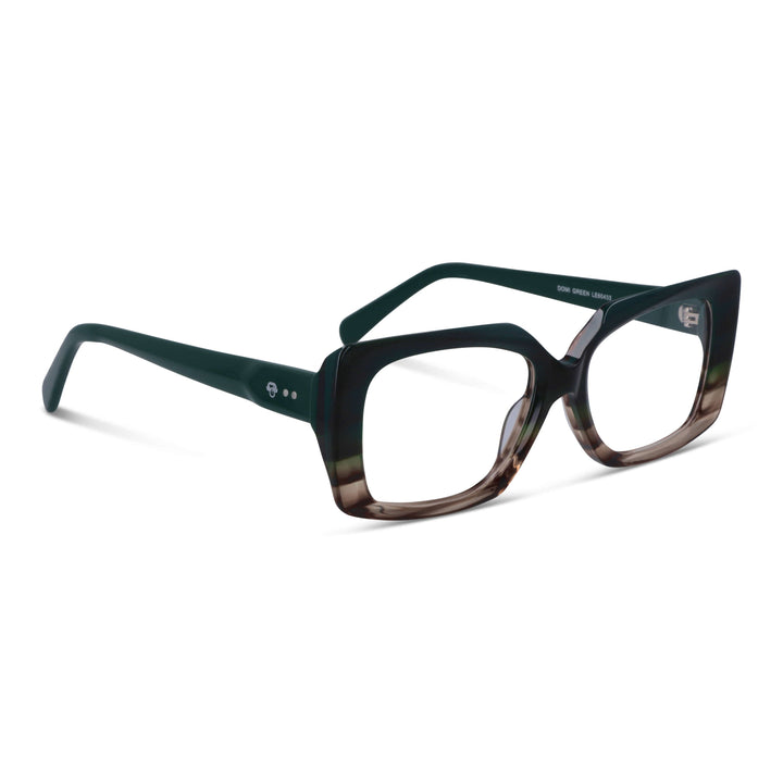 Eyeglasses oversize xl larges for men and women square acetate livianos comodos baratos Bonoboss #color_honey-green