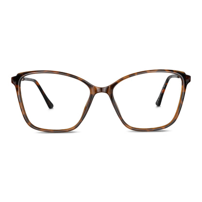 anteojos opticos para mujer de cara redonda grande con acetato de color carey. Distribuidor mayorista de opticas lentes plastico reciclado#color_carey