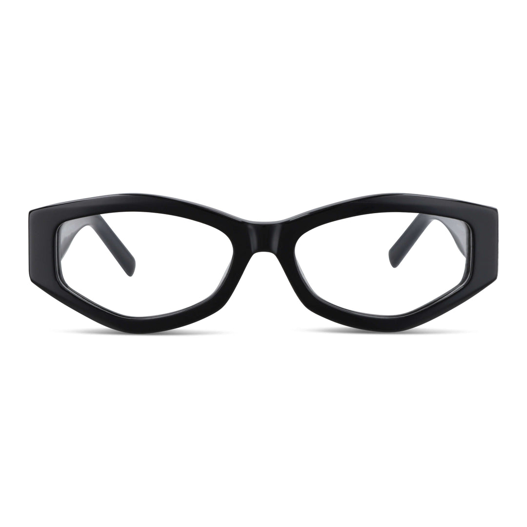 Lenses eyeglasses or eyewear optical geometricos moda acetate livianos and delgados for women Bonoboss #color_negro