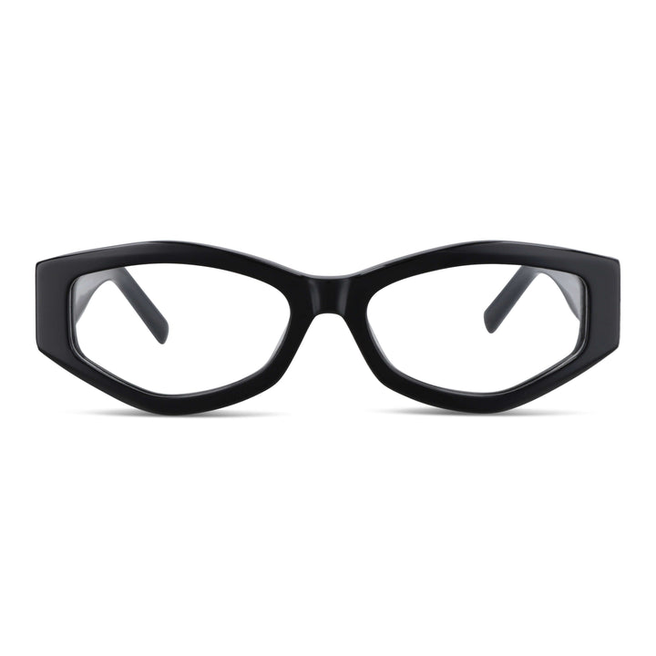 Lenses eyeglasses or eyewear optical geometricos moda acetate livianos and delgados for women Bonoboss #color_negro