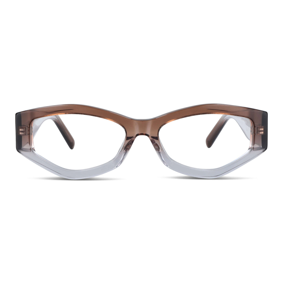 Lenses eyeglasses or eyewear optical geometricos moda acetate livianos and delgados for women Bonoboss #color_honey-crystal