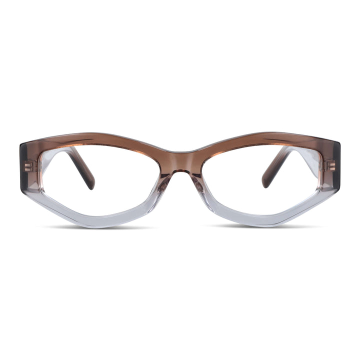 Lenses eyeglasses or eyewear optical geometricos moda acetate livianos and delgados for women Bonoboss #color_honey-crystal