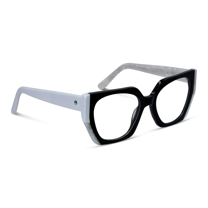 Eyeglasses optical frames oversize xl for women round face large diseñador moda Bonoboss #color_negro