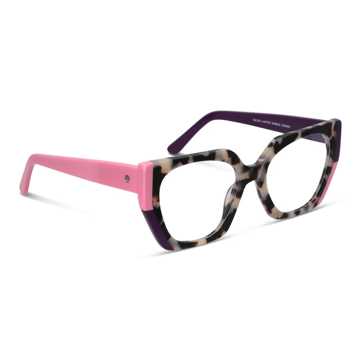 Eyeglasses optical frames oversize xl for women round face large diseñador moda Bonoboss #color_pink