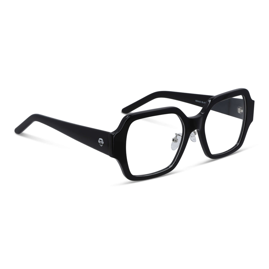 Eyeglasses oversize xl larges for men and women square acetate livianos comodos baratos Bonoboss #color_negro