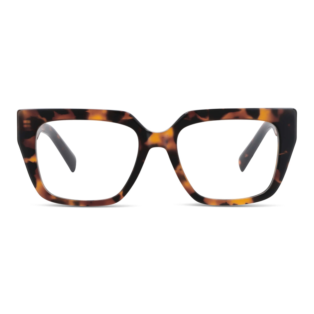 Eyeglasses optical frames oversize xl for women round face large Bonoboss #color_carey