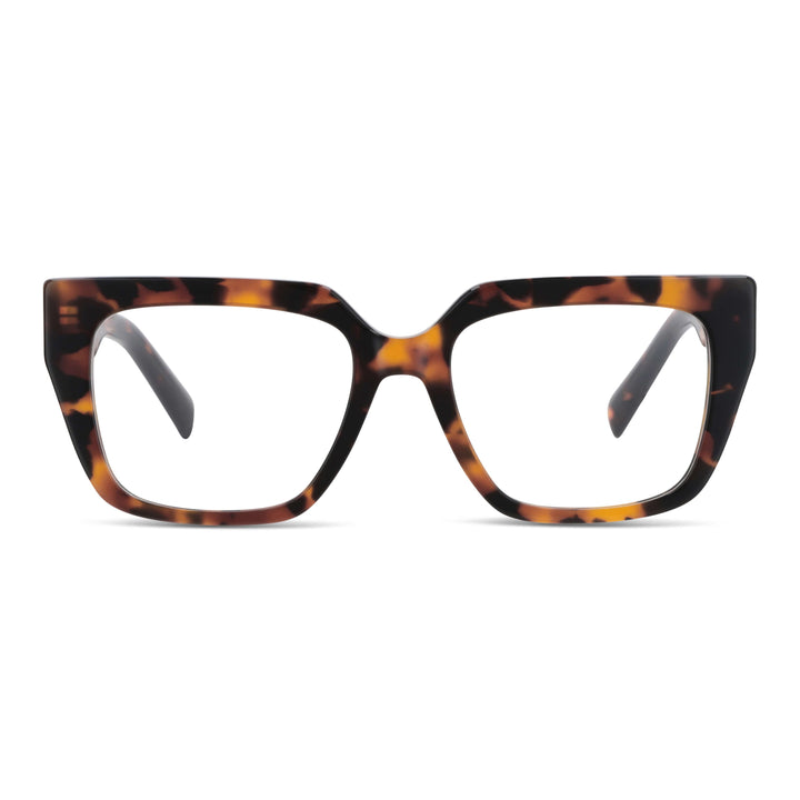 Eyeglasses optical frames oversize xl for women round face large Bonoboss #color_carey