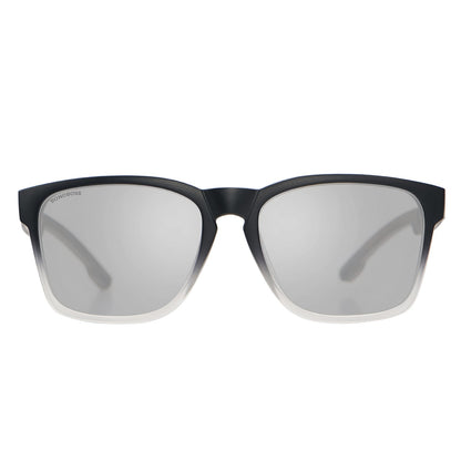anteojos de sol rectangulares polarizados negros para hombre y mujer con lentes de color espejado plateado #color_espejado-gris 