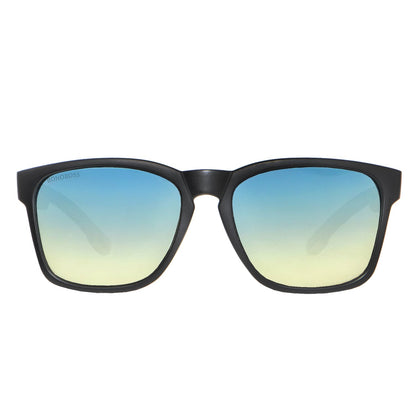 anteojos de sol rectangulares polarizados negros para hombre y mujer con lentes de color sky #color_degrade-azul