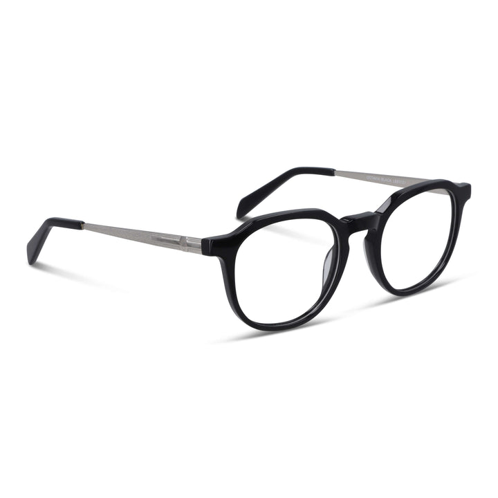 Eyeglasses frames optical octagonales geometricos men women sustainable acetate Bonoboss #color_negro