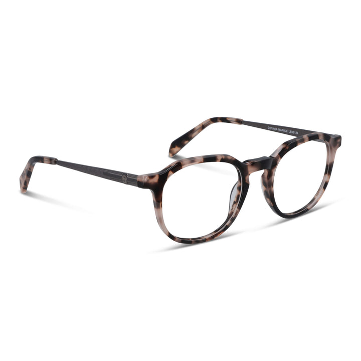 Eyeglasses frames optical octagonales geometricos men women sustainable acetate Bonoboss #color_marble