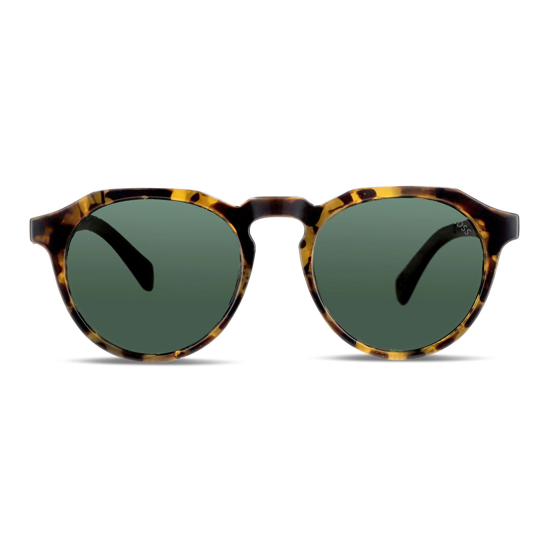 Sunglasses hexagonales polarized with wooden temples men and women with color lenses green or g15 Bonoboss #color_carey
