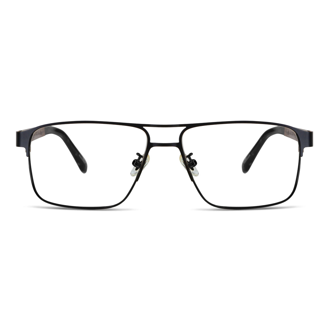 Lenses metalicos rectangular stainless steel wood optical prescription bifocales multifocales men women retro vision sustainable mayorista distribuidor.jpg Bonoboss #color_negro