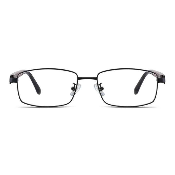 Lenses metalicos rectangular stainless steel wood optical prescription bifocales multifocales men women retro vision sustainable mayorista distribuidor.jpg Bonoboss #color_negro