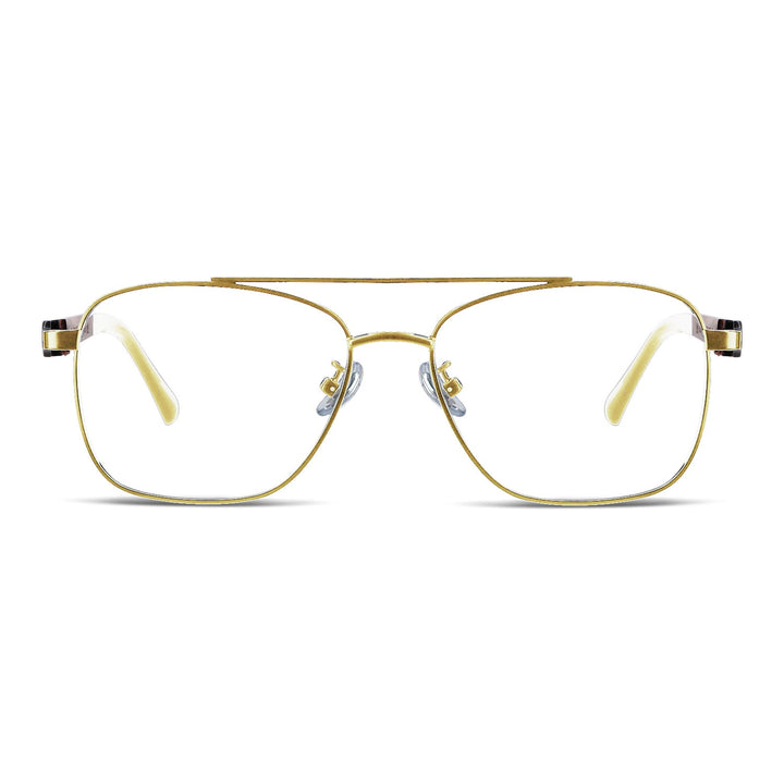 Lenses metalicos rectangular stainless steel wood optical prescription bifocales multifocales men women retro vision sustainable mayorista distribuidor aviador.jpg Bonoboss #color_dorado