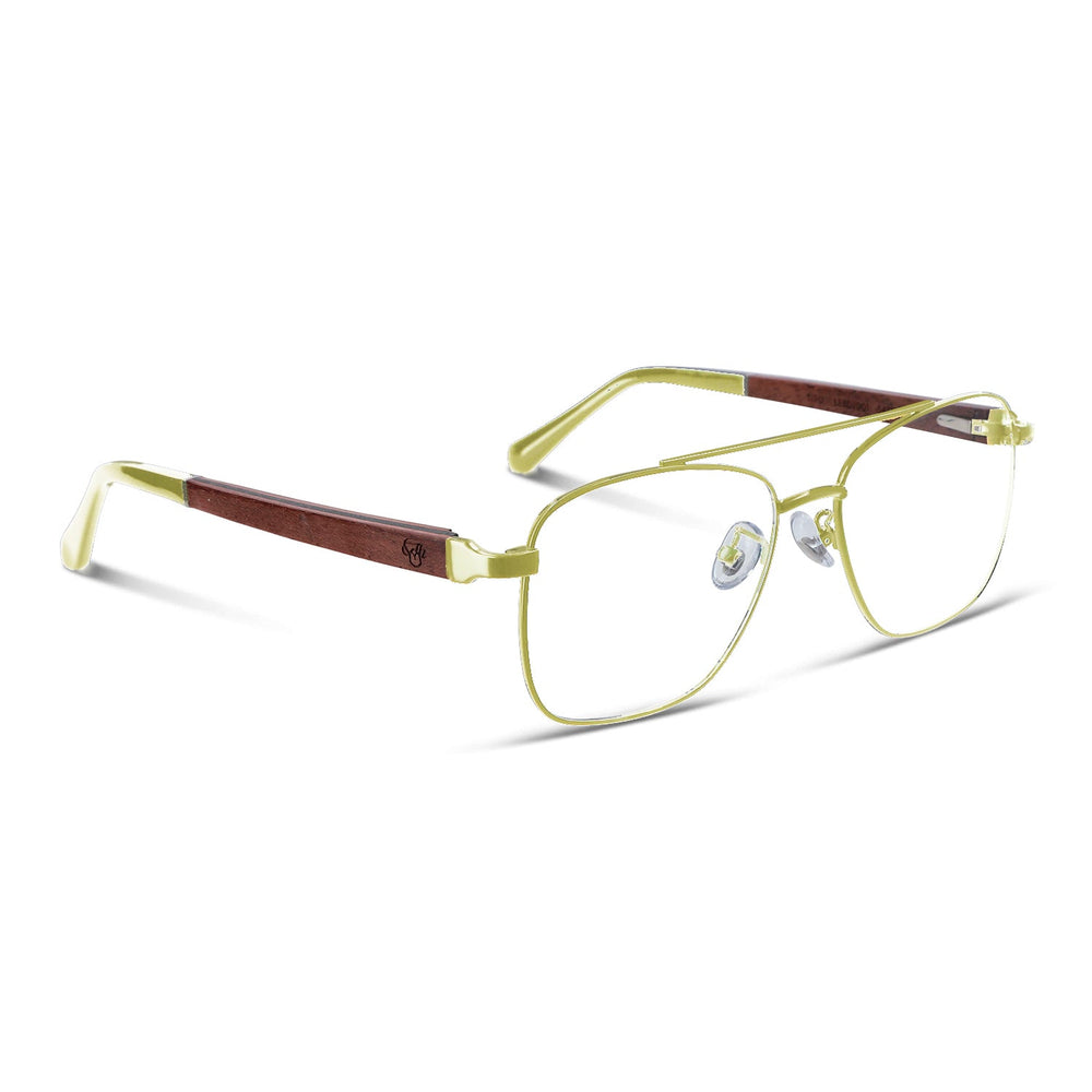 Lenses metalicos rectangular stainless steel wood optical prescription bifocales multifocales men women retro vision sustainable mayorista distribuidor aviador.jpg Bonoboss #color_dorado