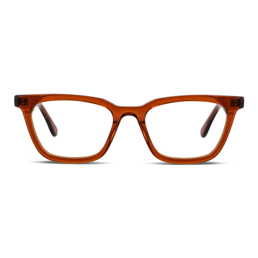 Lenses optical acetate forma rectangular ovalada color café for men and women optical distribuidor mayorista opticas Bonoboss #color_brown