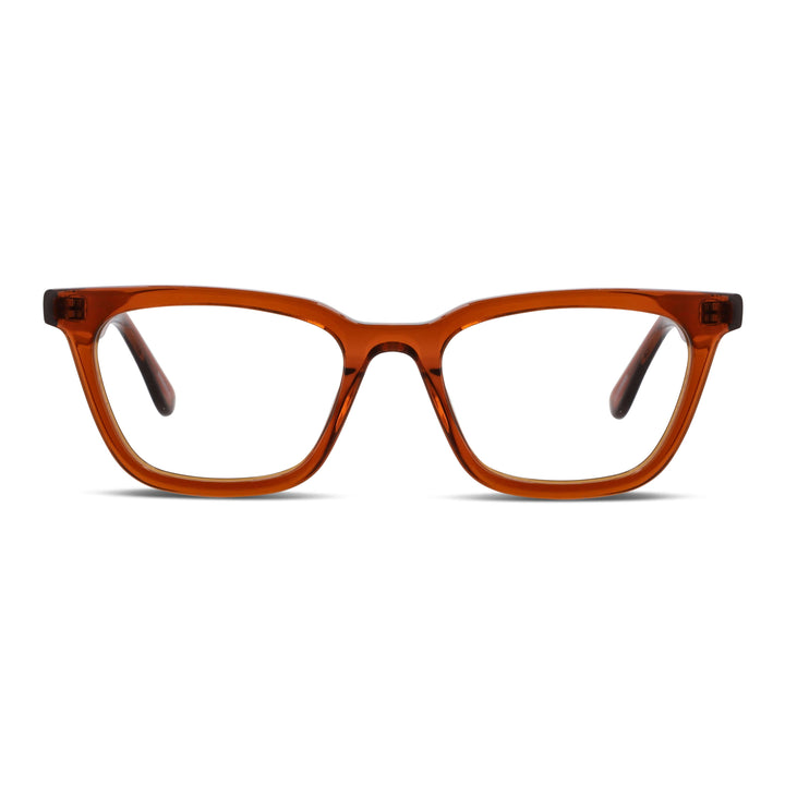 Lenses optical acetate forma rectangular ovalada color café for men and women optical distribuidor mayorista opticas Bonoboss #color_brown