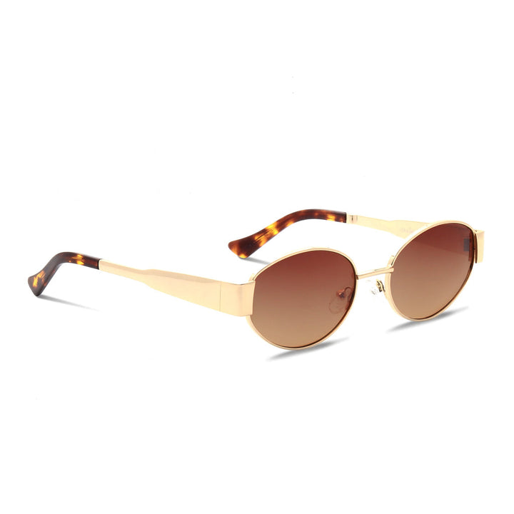 Eyeglasses sunglasses lenses polarized golds with brown geometricos moda italiana angled view originales diseñador Bonoboss #color_brown