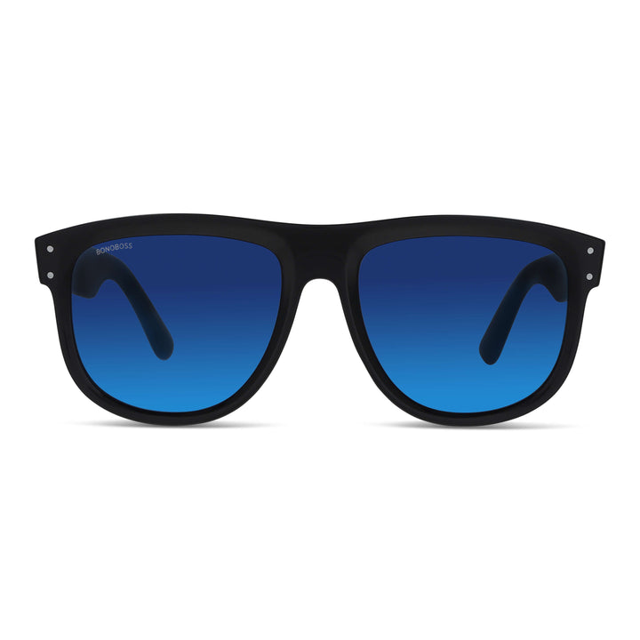 Sunglasses polarized reverse rayban moda men and women sustainable recycled plastic Bonoboss #color_espejado-azul