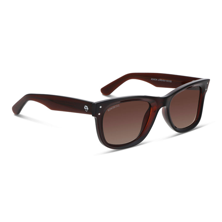 Sunglasses polarized for men and women black cristal blue Bonoboss #color_brown