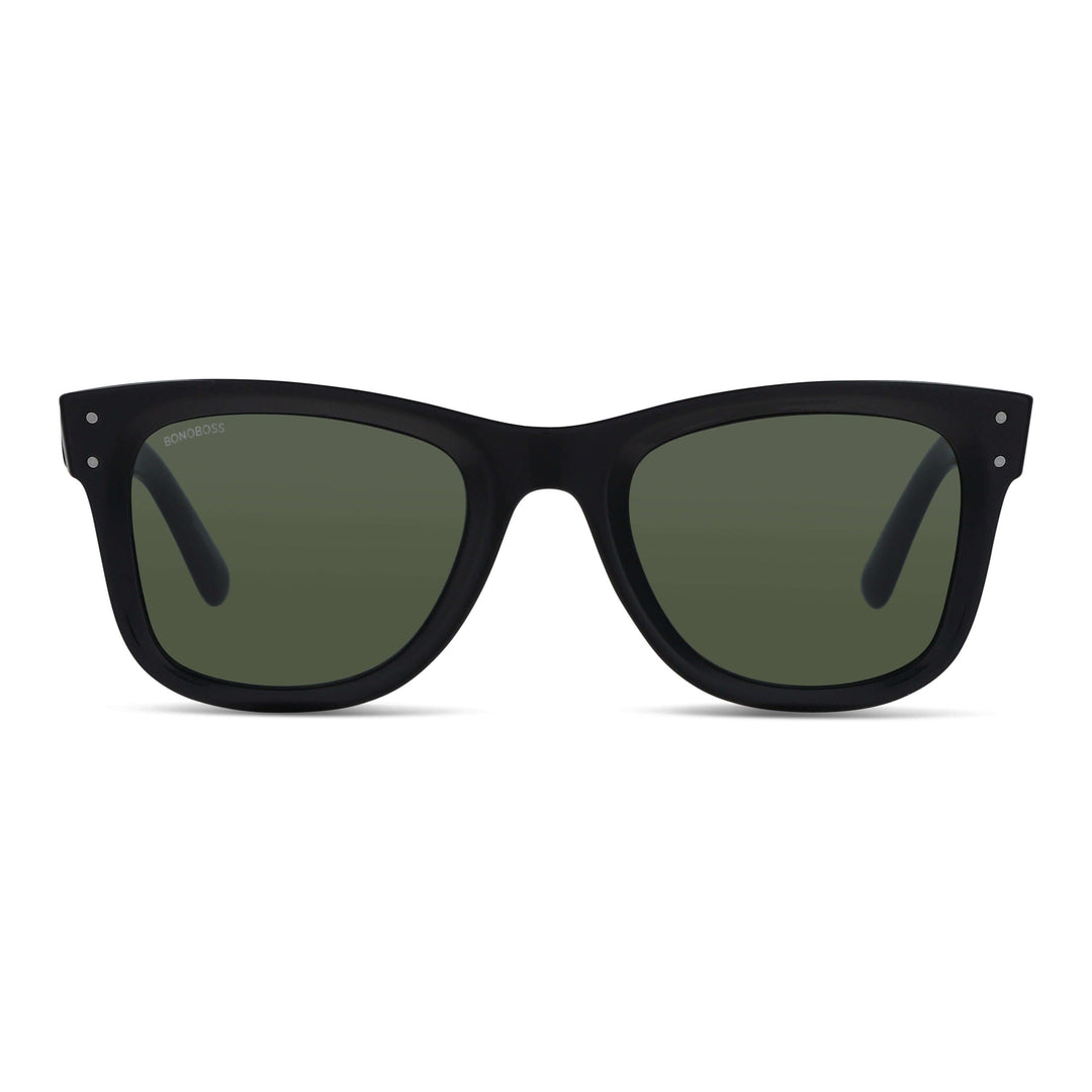 Sunglasses polarized for men and women black cristal green Bonoboss #color_g15