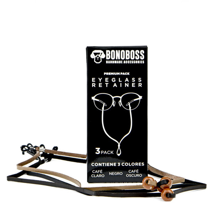 Set de 3 cordones lisos para lentes, foto de producto, sujetadores que mantienen anteojos y lentes de sol en su lugar