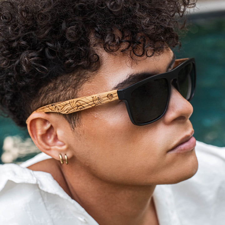 Lente policarbonato and sustainable wood for women and men Bonoboss #color_waves