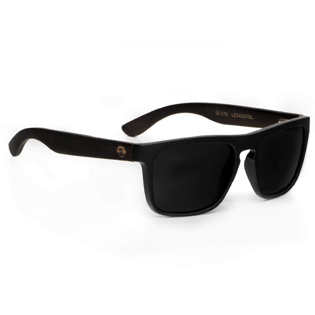 Sunglasses polarized rectangular men women round face large Bonoboss #color_negro