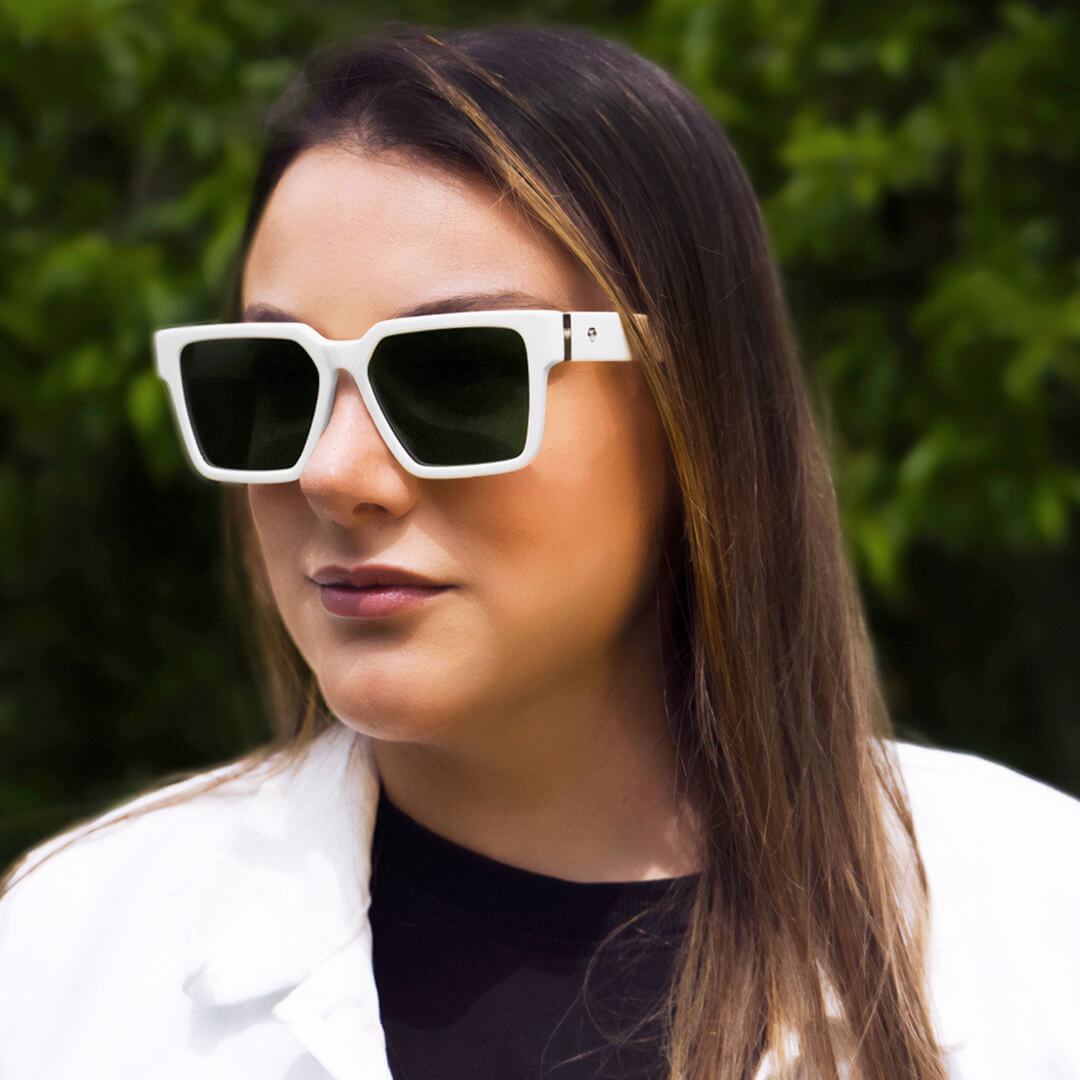 montenegro blanco polarizado anteojos de sol cuadrados para hombre y mujer de cara redonda precios mayoristas para optica con o sin receta opticos #color_blanco