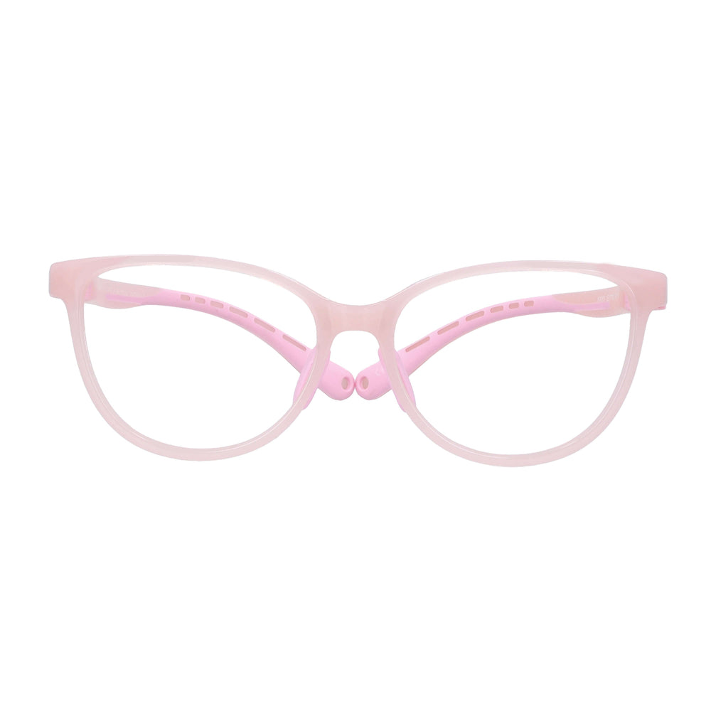Front view unos marcos or frames for kids forma agatada pink Bonoboss #color_rosado