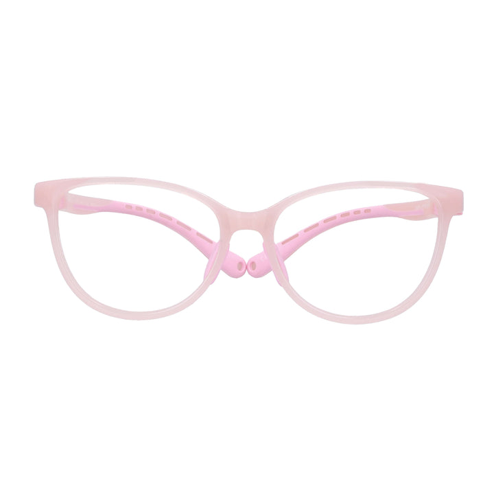 Front view unos marcos or frames for kids forma agatada pink Bonoboss #color_rosado