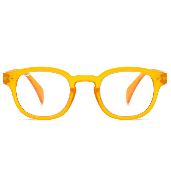 Lenses lectura hawaii clear round filtro luz blue UV protection400 antirreflejo rpet recycled amarillo miel unisex bonoboss
