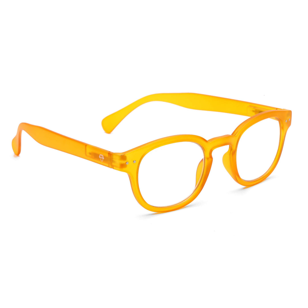 Lenses lectura hawaii clear round filtro luz blue UV protection400 antirreflejo amarillo miel unisex bonoboss