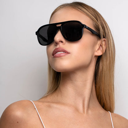 lentes anteojos de sol ovalados color negro cristal color negro para hombre y mujer #color_negro