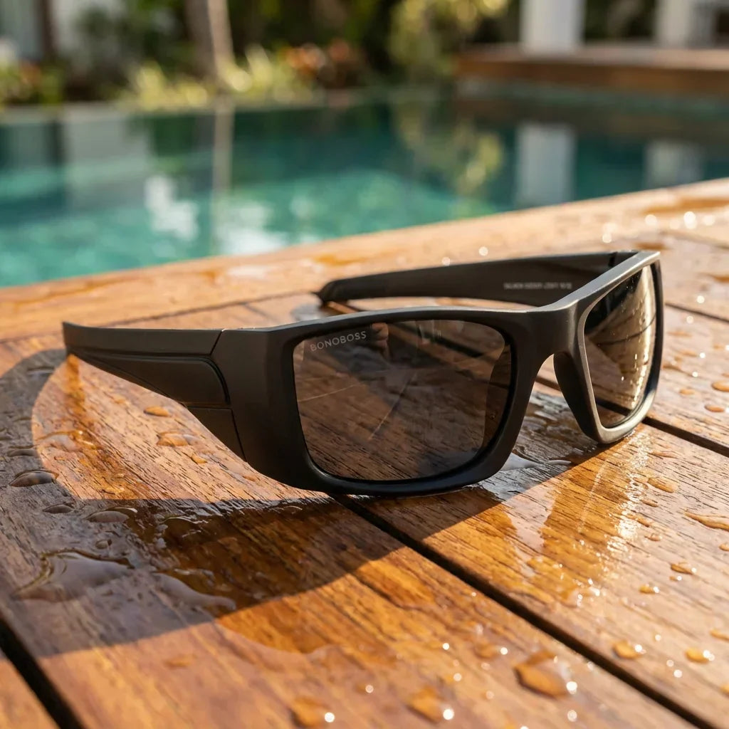 Lenses sun salmon seeker polarized UV400 bio-acetate dark sobre teca with agua fresca outdoor fishing bonoboss #editorial_grid1 #color_dark