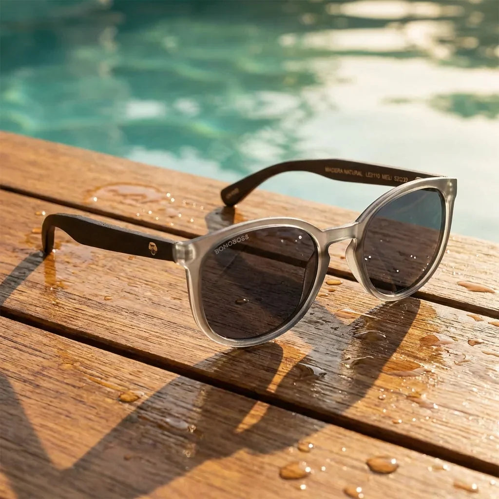 Lenses sun meli tsp polarized UV400 bio-acetate tsp black sobre teca with agua fresca natural bonoboss #editorial_grid1 #color_negro