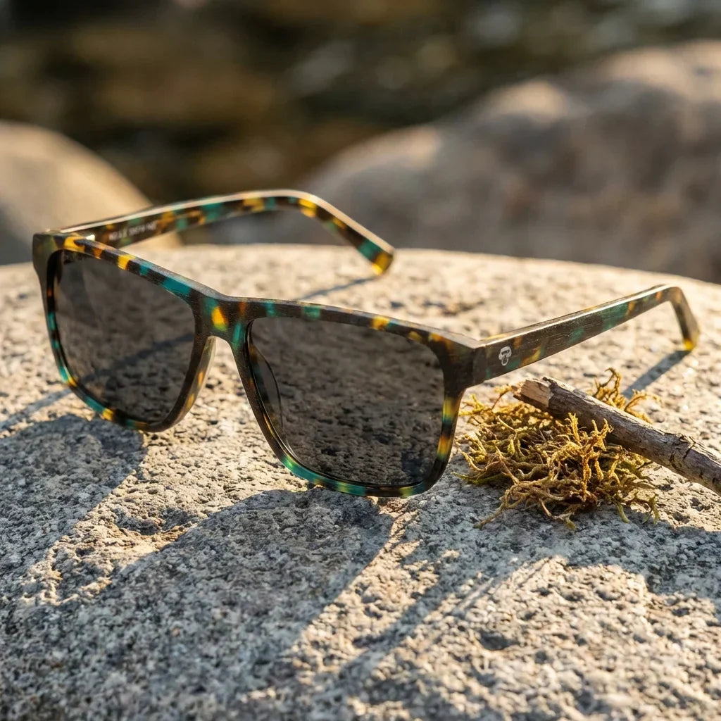 Lenses sun keule polarized UV400 wood cacao sobre teca with agua fresca textura natural bonoboss #editorial_detail2 #color_cacao