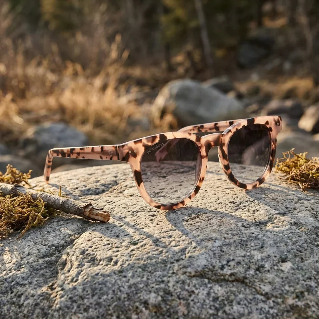 Lentes sol Meli polarizados bio-acetato marble paisaje patagonico naturaleza chilena proteccion UV outdoor Bonoboss #editorial_detail1 #color_marble