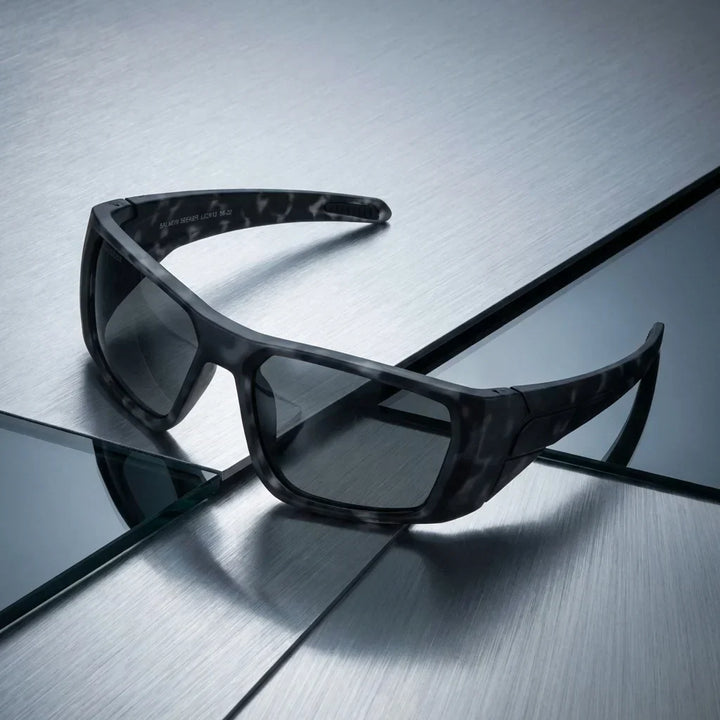 Lenses sun salmon seeker polarized UV400 bio-acetate dark camo sobre metal brushed premium fishing sport bonoboss #editorial_grid1 #color_dark-camo