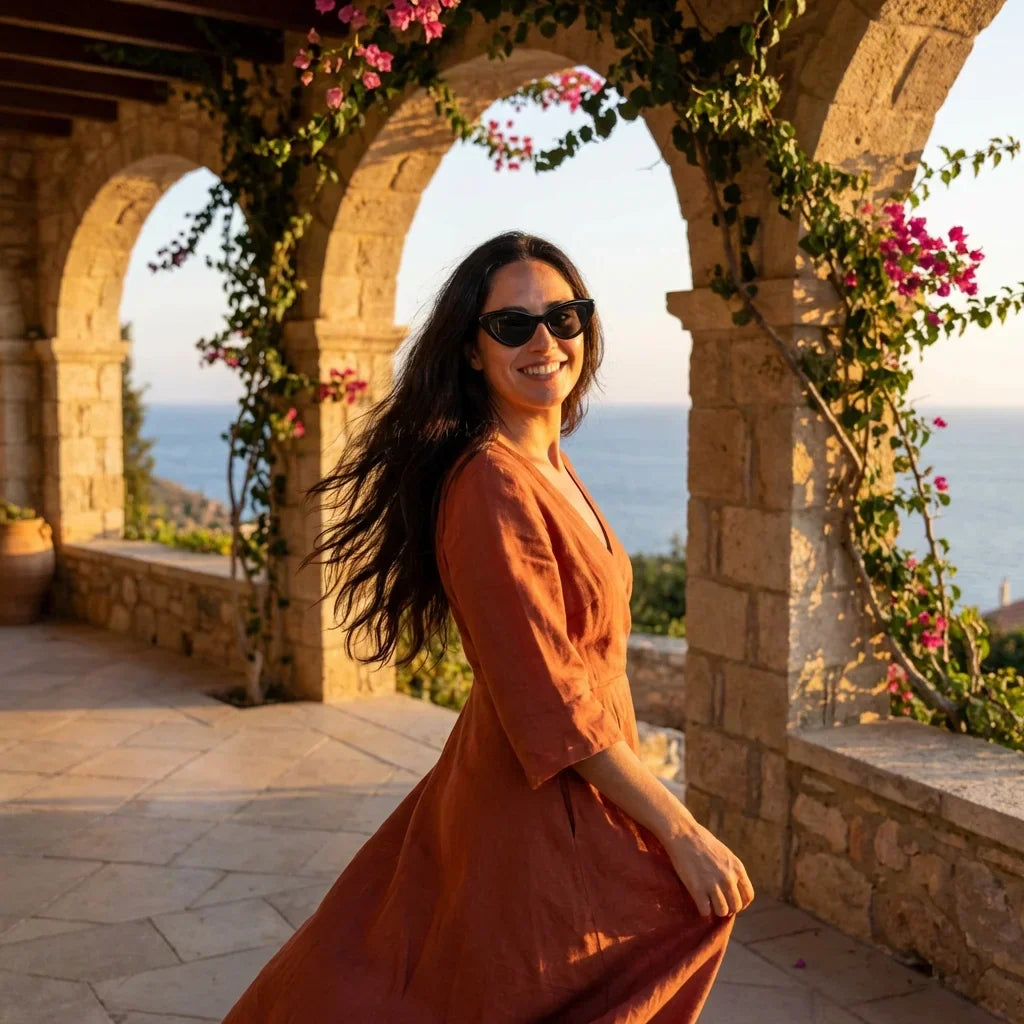 Women wearing lenses sun femme black bio-acetate polarized black women golden hour sunset coastal elegant bonoboss #editorial_banner #color_negro